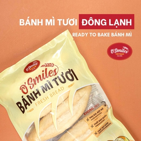 Bánh mì tươi đông lạnh Osmile 350g (5 cái)