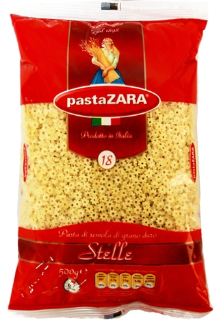 Nui Ý hình sao 18 Pasta Zara 500g