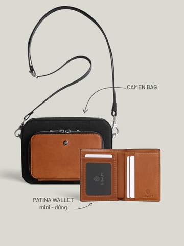 Combo Túi Camen + Ví Patina Mini Đứng