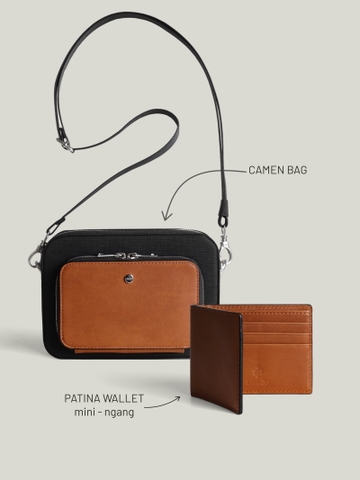 Combo Túi Camen + Ví Patina Mini Ngang