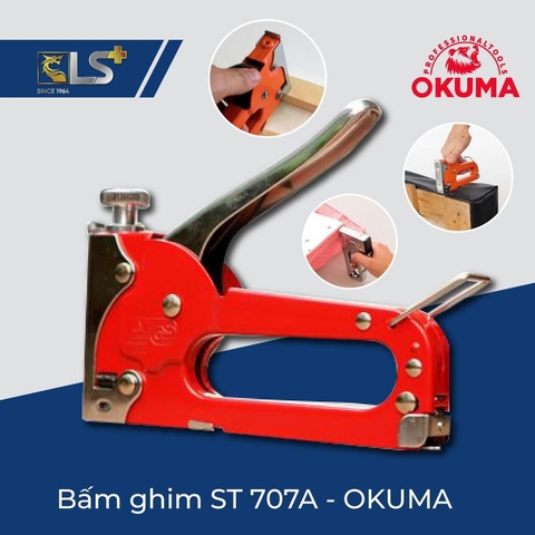 Bấm Ghim Đỏ  ST709 - Okuma