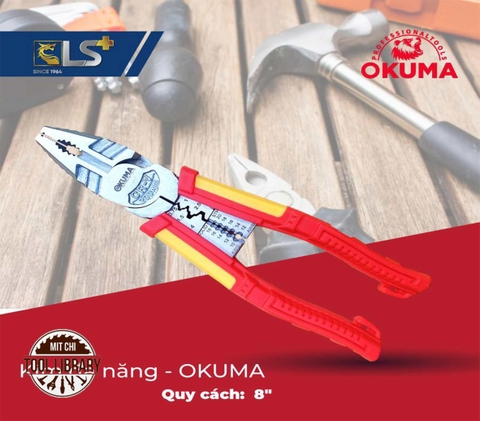 Kìm Đa Năng Cao Cấp 5 Trong 1 8" - OKUMA