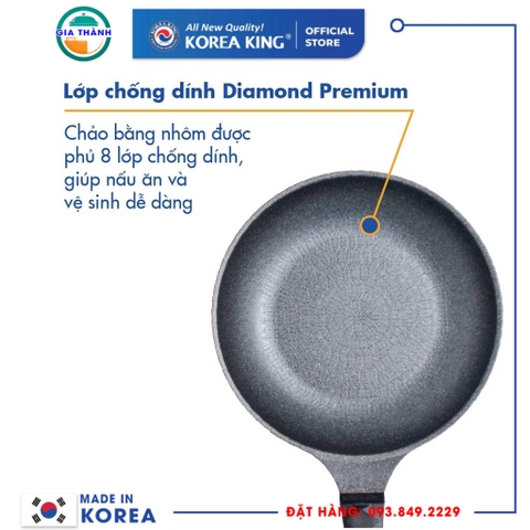 Chảo Diamond dùng cho các loại bếp (Cạn) - KFP-20DI