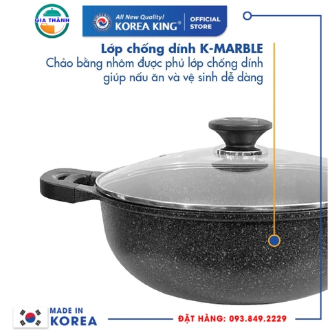 Chảo sâu 32cm quai kèm xửng hấp đa năng dùng cho các loại bếp -KW-32MSI