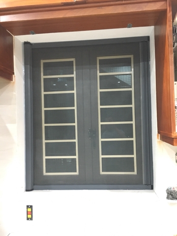Cửa Lưới Chống Muỗi Dạng Fix Màu Xám
