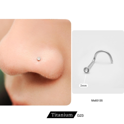 KHUYÊN TITANIUM F136 - MŨI CONG ĐÁ BO 2MM MS40100