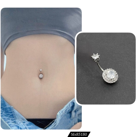 KHUYÊN RỐN THỜI TRANG ĐÍNH ĐÁ TRÒN