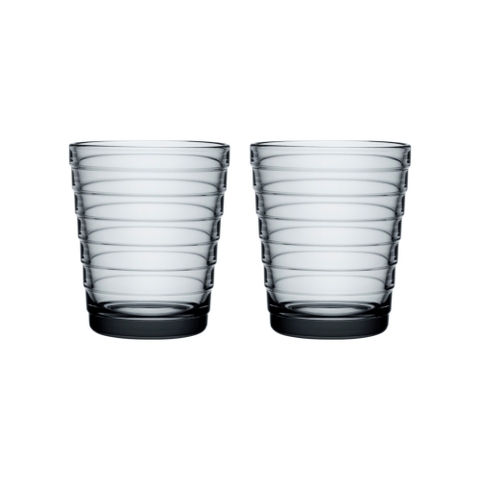 Cốc Aino dung tích 0.22l màu xám - bộ 2 chiếc, chất liệu thủy tinh.
