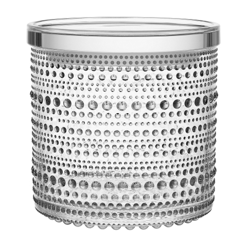 Hũ (Bình) thủy tinh có nắp đậy Kastehelmi màu trong 116x114mm
