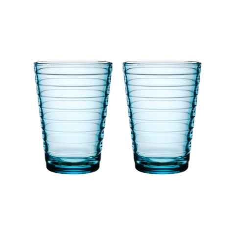 Cốc Aino dung tích 0.33l xanh nhạt - bộ 2 chiếc, chất liệu thủy tinh.