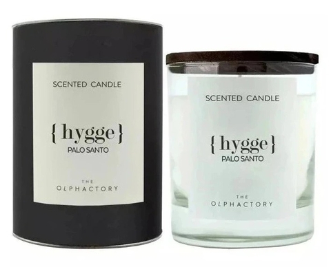 Nến thơm, thời gian sử dụng 40h, mã The Olphactory Black mùi Hygge Palo Santo