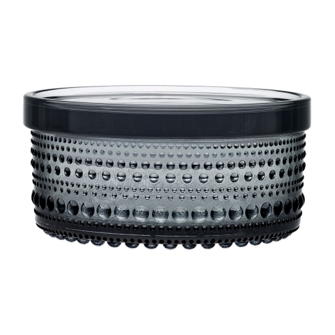 Hũ (Bình) thủy tinh có nắp đậy Kastehelmi màu ghi 116x57mm