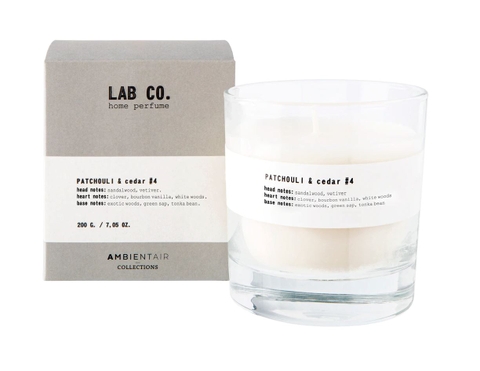 Nến thơm, thời gian sử dụng 40h, mã Lab Co mùi Patchouli & Cedar