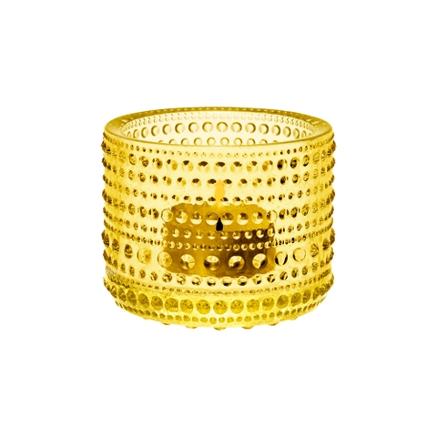 Cốc đựng nến Kastehelmi, đường kính 64mm, chất liệu thủy tinh, màu vàng chanh.