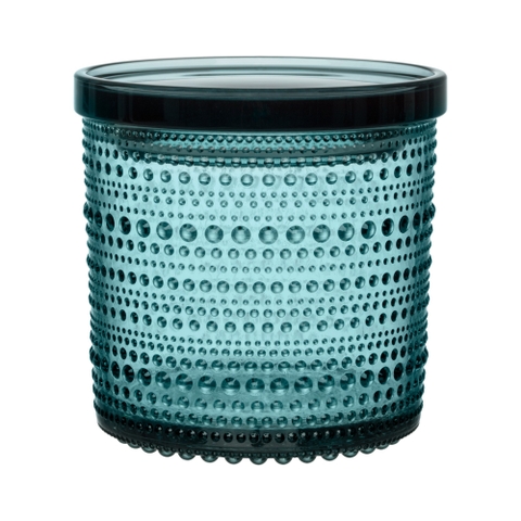Hũ (Bình) có nắp đậy Kastehelmi màu xanh biển 116x114mm
