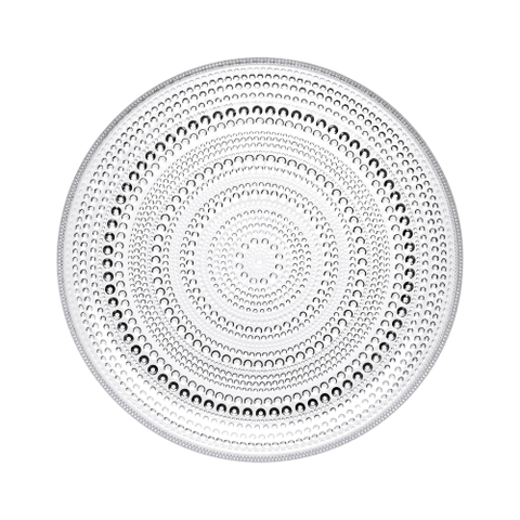 Đĩa Kastehelmi, đường kính 248mm, chất liệu thủy tinh, màu trong.