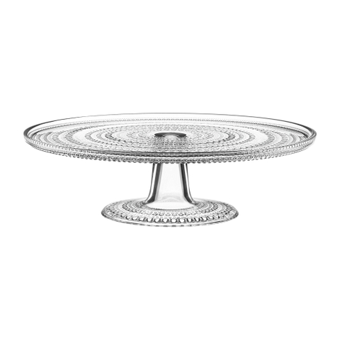 Khay đựng bánh có chân Kastehelmi, đường kính 315mm, chất liệu thủy tinh, màu trong.