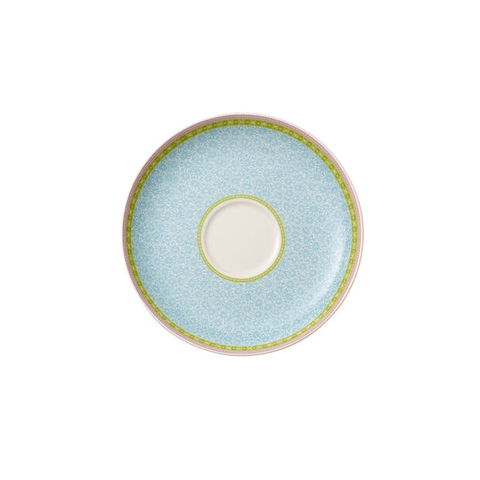 Saucer tea cup 18cm blue - Rose Cottage