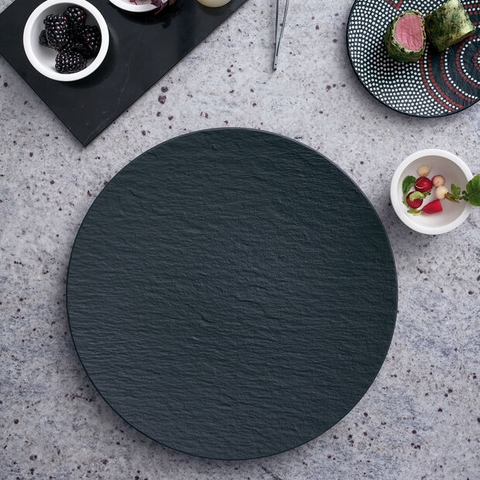 Gourmet plate black 32cm - Manufacture Rock