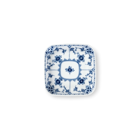 Đĩa vuông Royal Copenhagen, họa tiết Blue Fluted Half Lace 11cm