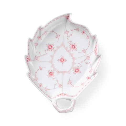 Đĩa lá Royal Copenhagen, họa tiết Coral Fluted Half Lace 23cm