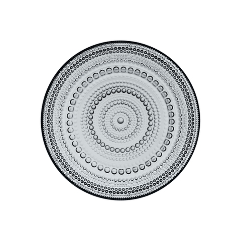 Đĩa Kastehelmi, đường kính 170mm,chất liệu thủy tinh, màu ghi.