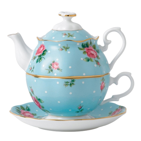 Bộ ấm và tách trà Royal Albert, BST Polka Blue