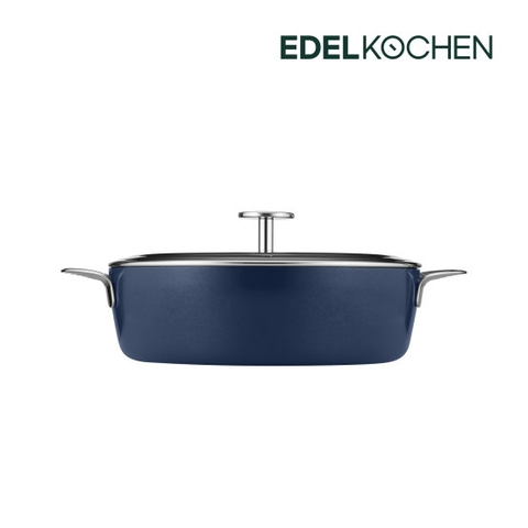 Nồi lùn Vola Edelkochen 5 lớp inox 316 màu Xanh Navy - Size 24cm