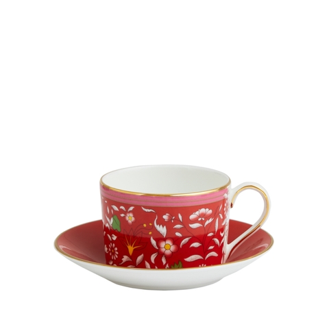 Bộ chén và đĩa kê Wonderlust Crimson Jewel 150ml