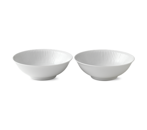 Bộ 2 bát ăn cơm Royal Copenhagen, họa tiết White Fluted 350ml