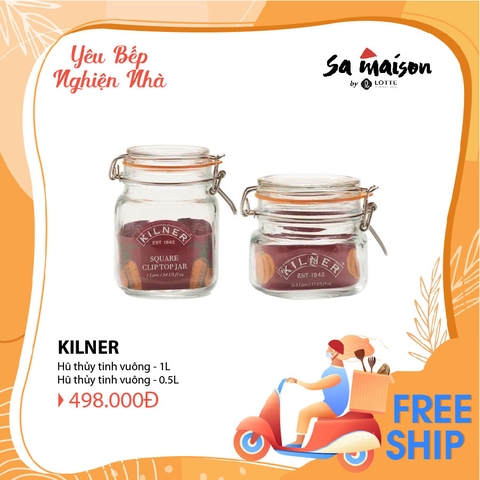 COMBO 1 - Hủ thủy tinh vuông Kilner