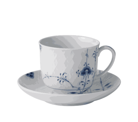 Bộ chén và đĩa trà Royal Copenhagen, họa tiết Blue Palmette 20cl