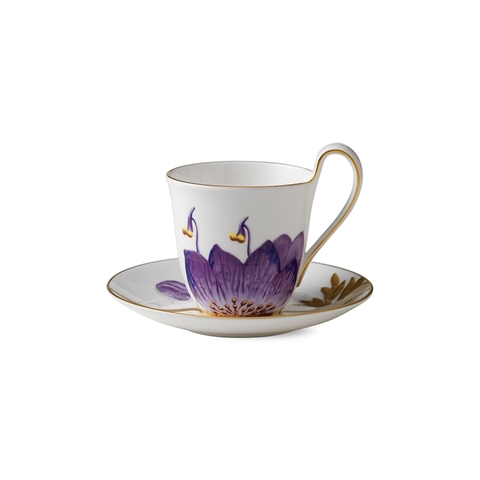Bộ chén và đĩa trà Royal Copenhagen, họa tiết Flora Iris 27cl