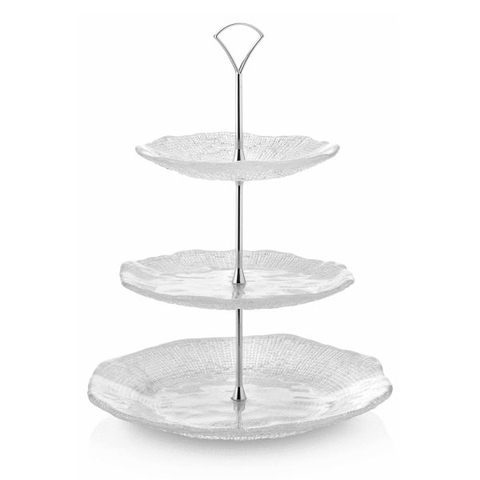 Đĩa bánh tròn 3 tầng 35cm - Diamante