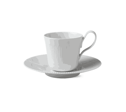 Bộ chén  và đĩa trà, cafe White Elements, dung tích 25cl