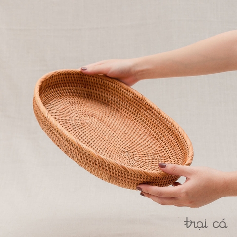 Rổ hoa quả mây guột (27x36x7cm) - oval