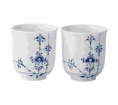 Bộ 2 cốc không quai Royal Copenhagen, họa tiết Blue Palmette 20cl