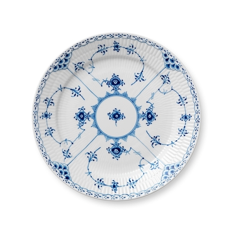 Đĩa Royal Copenhagen, họa tiết Blue Fluted Half Lace 25cm