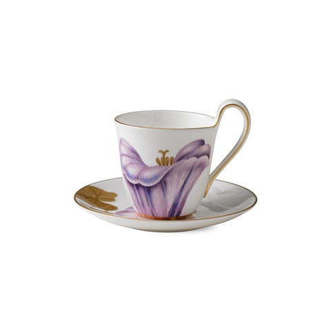 Bộ chén và đĩa trà Royal Copenhagen, họa tiết Flora Morning Glory 27cl