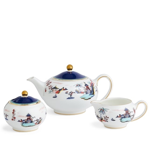 Bộ ấm trà 3 món Wonderlust Blue Pagoda