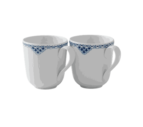 Bộ 2 cốc có quai Royal Copenhagen, họa tiết Princess 28cl