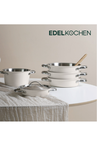 Bộ 3 nồi Edelkochen Chac Chac - D20cm Màu Cream