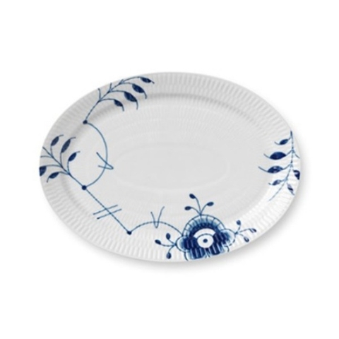 Đĩa oval Royal Copenhagen, họa tiết Blue Mega 28cm