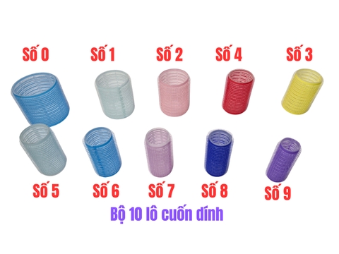 Bộ 10 lô cuốn dính nhiều kích thước