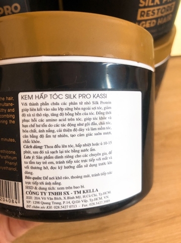 Kem hấp dầu tóc phục hồi hư tổn Kassi Silk Pro 300ml
