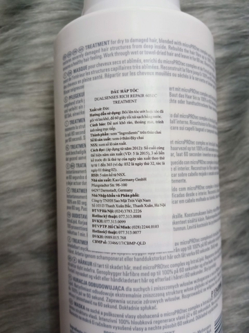 HẤP DẦU DÀNH CHO TÓC MÀU GOLWELL 500ML