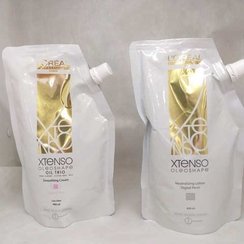 Cặp Uốn  Loreal XTENSO OLEOSHAPE OIL TRIO 400ml x2