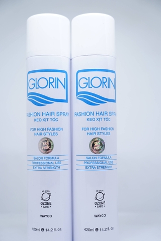 Keo xịt tạo kiểu tóc Glorin trắng 420ml