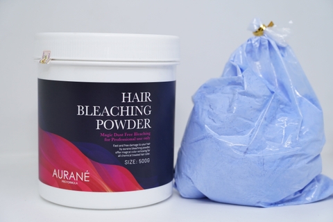 Bột tẩy tóc xanh Aurane Pháp hũ 500g không bụi, tẩy lên cấp độ 7 từ tông màu tự nhiên.