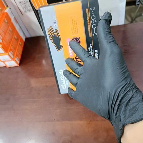 Bao tay cao su đen ( Hộp 30 cái )